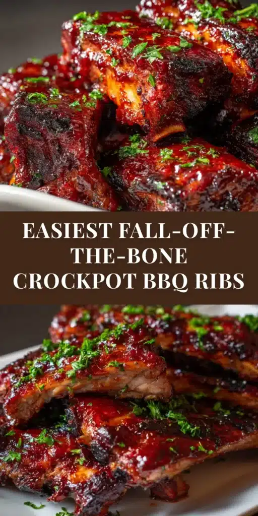 Easy Crockpot BBQ Ribs recipe that's fall-off-the-bone tender! This slow cooker method creates the most succulent and flavorful BBQ ribs with minimal effort.