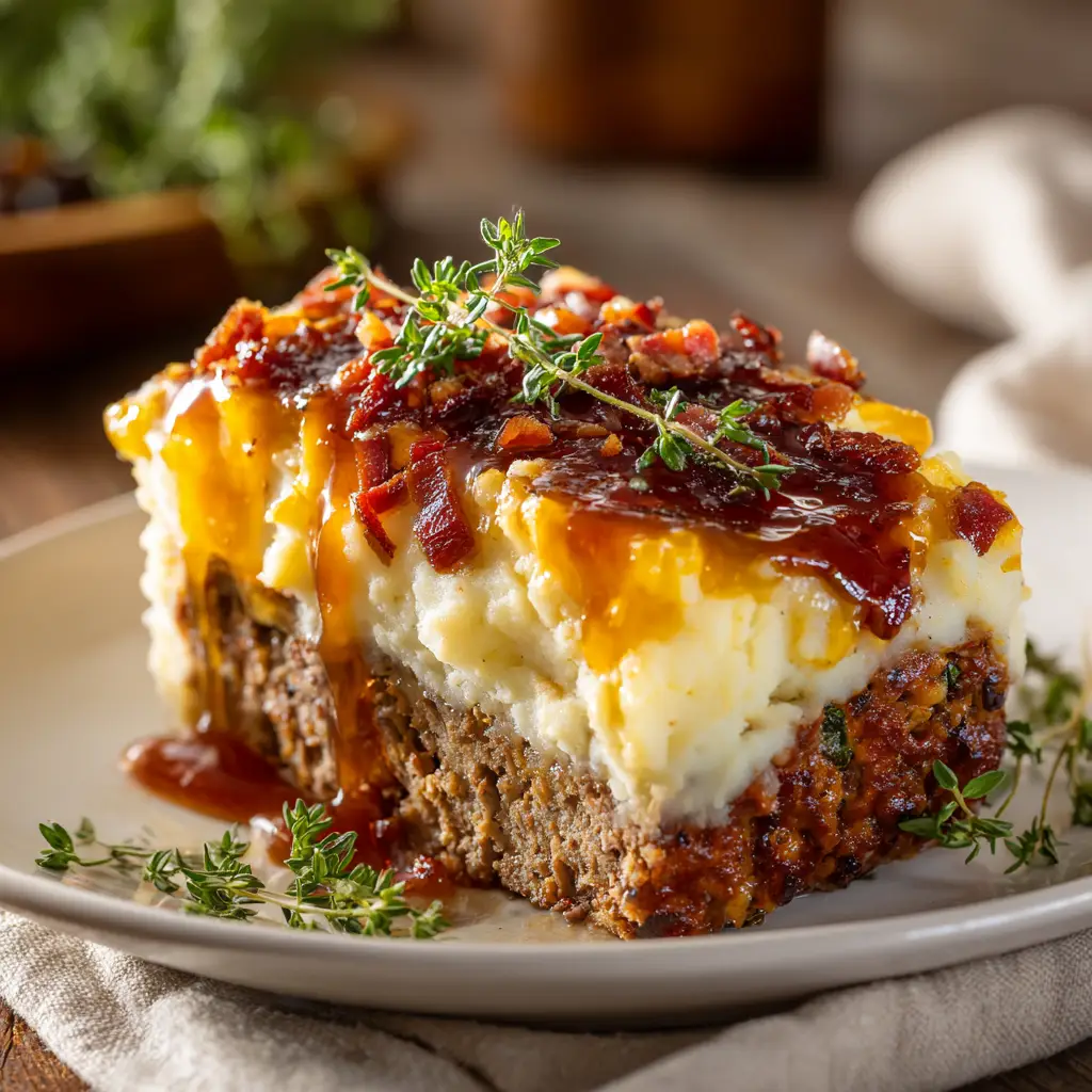 The process of spreading the sweet and tangy glaze over the top of the unbaked meatloaf in a loaf pan. This step is key for the best meatloaf recipe.