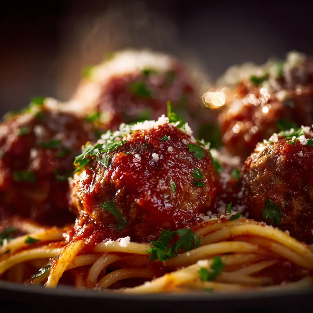 A shot of perfectly rolled, uncooked meatballs arranged on a baking sheet, ready to be cooked using the baked meatball recipe instructions.