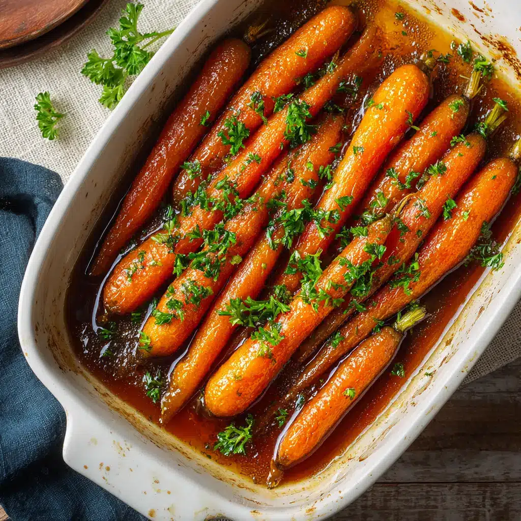 A close-up of a spoonful of perfectly cooked brown sugar glazed carrots, showing their vibrant color and shiny glaze.