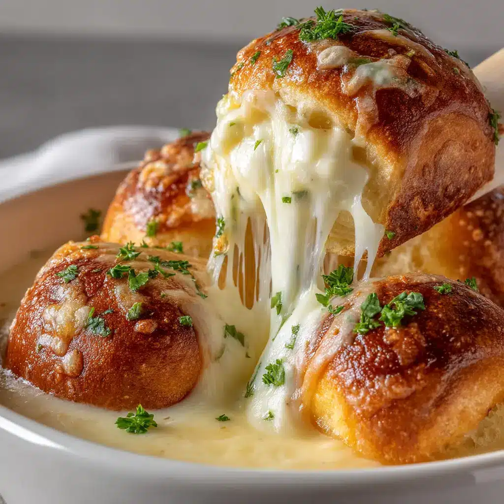 Melted Hawaiian Roll Cheese Pull: The Ultimate Guide 2 A batch of cheesy garlic butter Hawaiian roll sliders in a baking dish, fresh out of the oven and ready to be pulled apart.