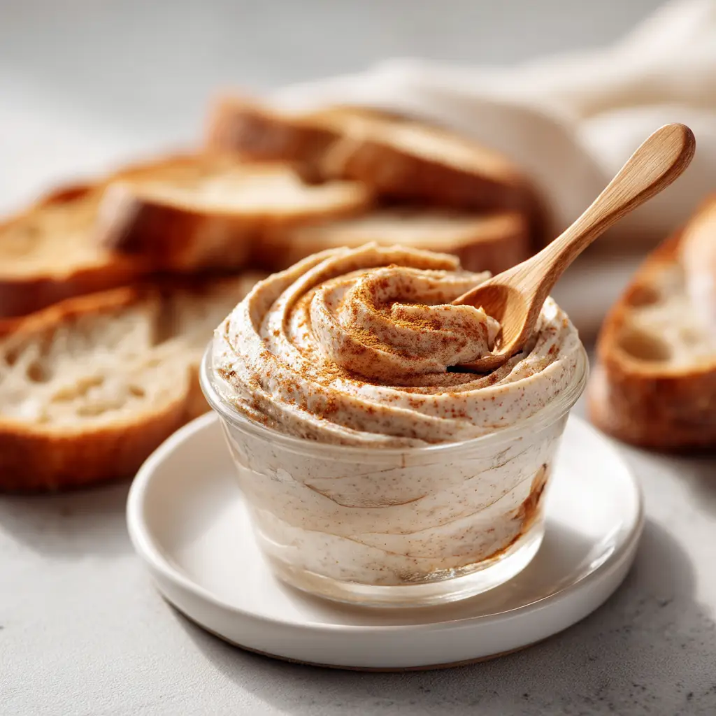 Texas Roadhouse Cinnamon Honey Butter (Easy Copycat Recipe) 1 A knife spreading homemade Texas Roadhouse butter onto a warm, fresh-baked dinner roll.