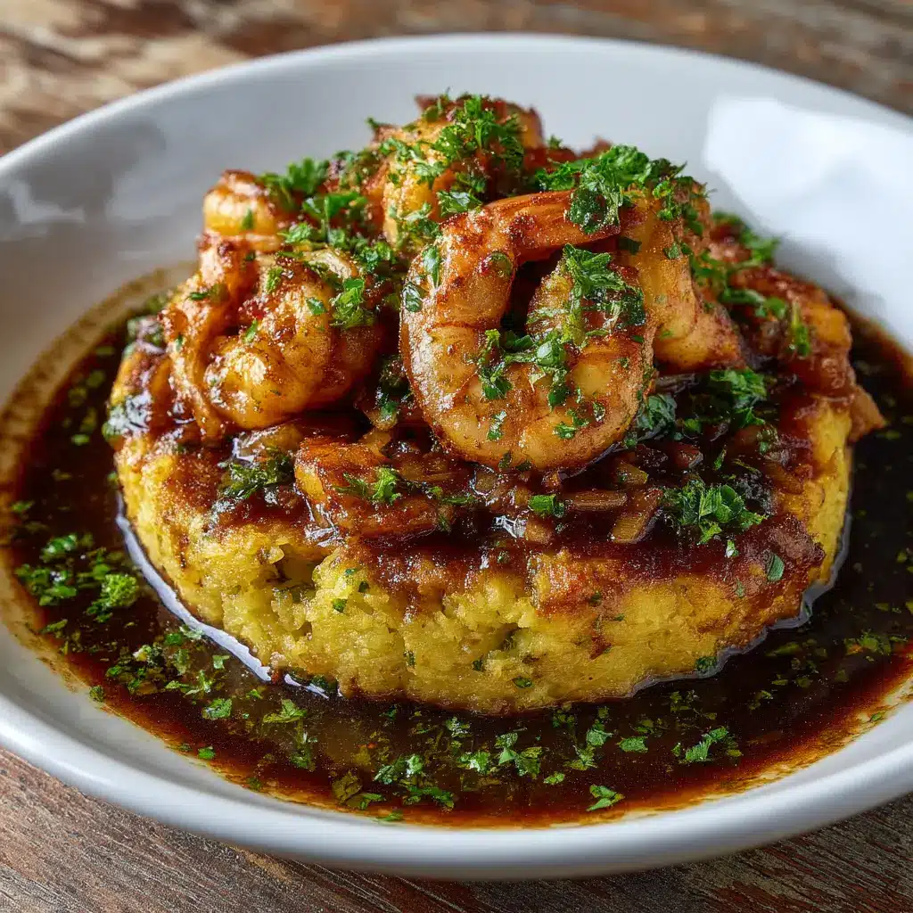 A step-by-step photo showing the fried green plantain rounds ready to be mashed for the mofongo recipe.