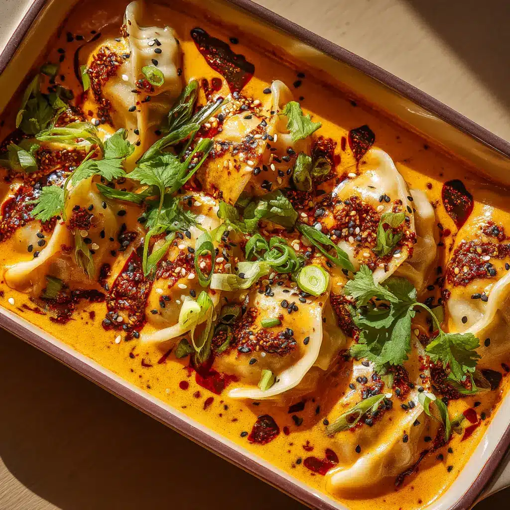 A bowl containing the homemade pork and vegetable filling for the baked dumplings recipe, ready for assembly.