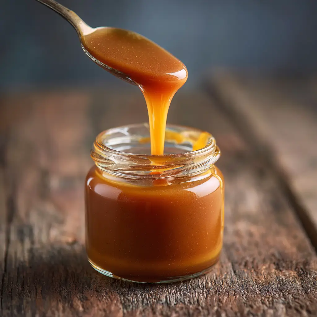 A step-by-step visual showing how to make date caramel sauce, with dates soaking and being blended.