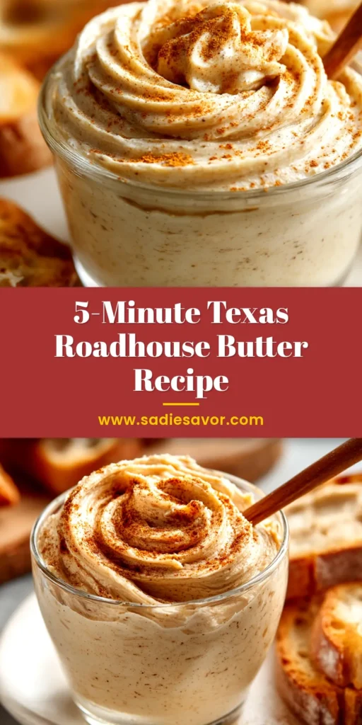 Texas Roadhouse Cinnamon Honey Butter (Easy Copycat Recipe) 4 A bowl of Texas Roadhouse Cinnamon Honey Butter, perfectly whipped and fluffy, ready to be spread on warm dinner rolls.