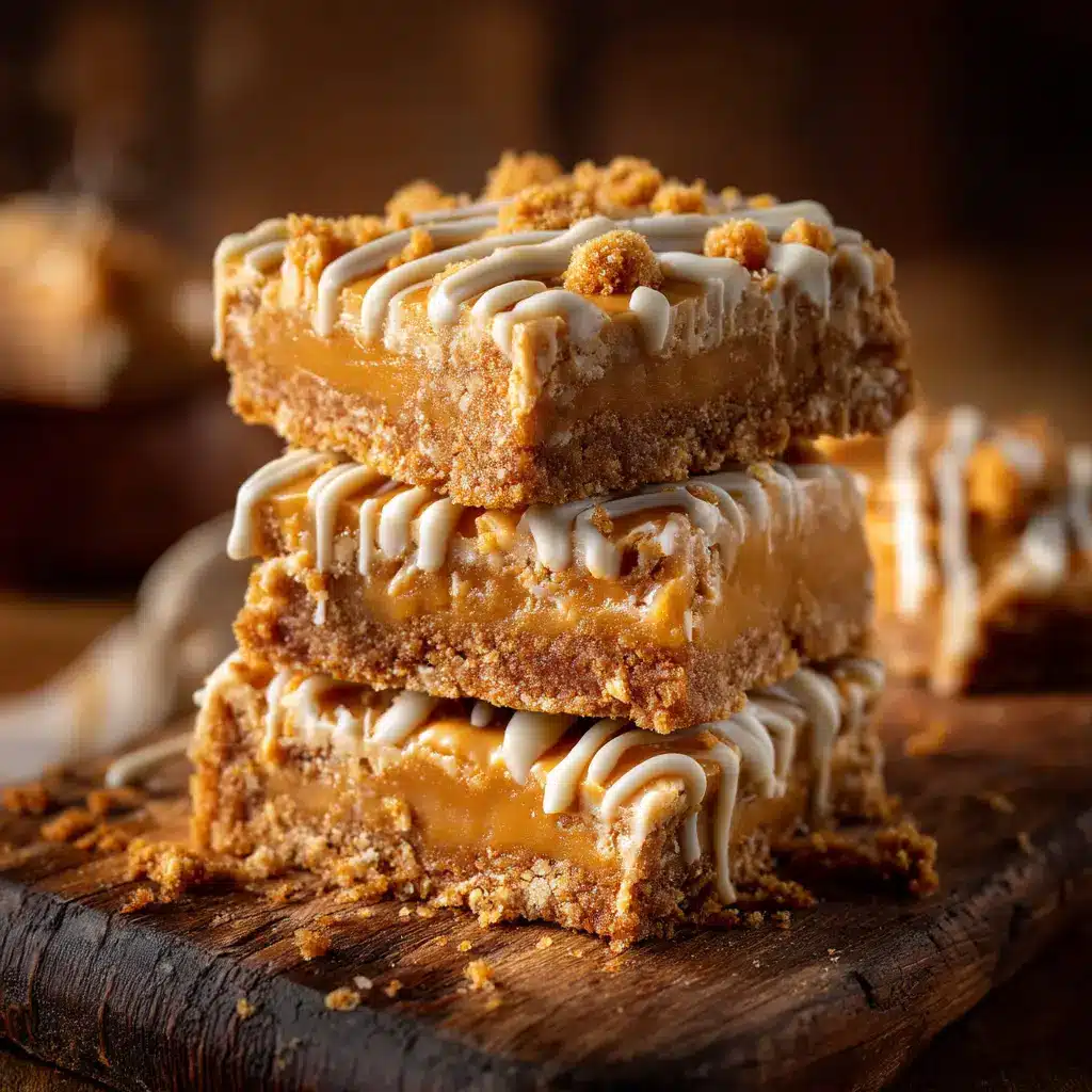 Butterscotch Bars: The Ultimate Chewy & Easy Recipe 1 An overhead shot of several butterscotch squares arranged on a serving plate, ready to be enjoyed. Illustrates a simple, from-scratch dessert.
