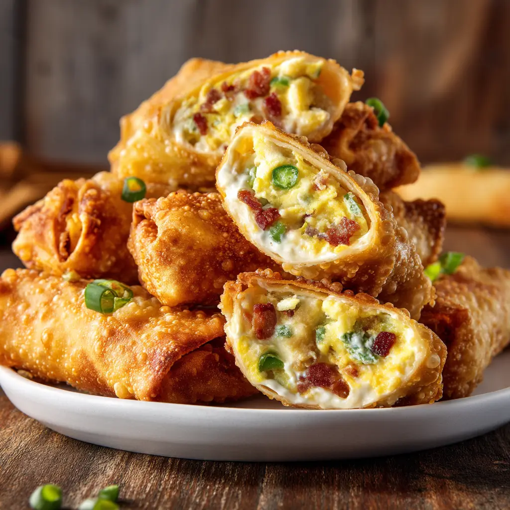 Jalapeno Popper Egg Rolls (Super Crispy & Easy!) 2 A pile of perfectly golden-brown and crispy jalapeno popper wontons ready to be served. The texture is visibly crunchy.