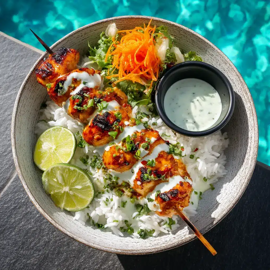 A beautiful arrangement of a Thai sweet chili chicken meal prep bowl, ready to be enjoyed.