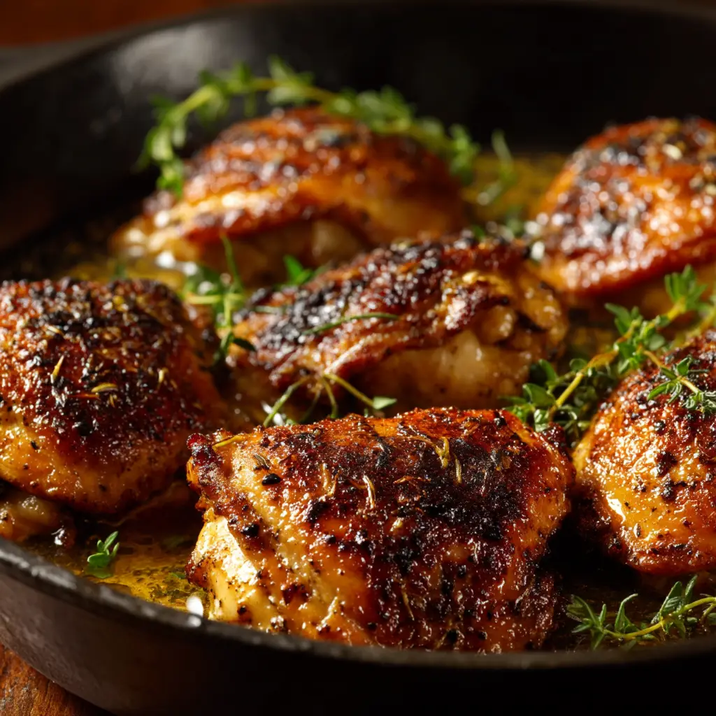 Oven Baked Boneless Skinless Chicken Thighs: The Ultimate Juicy Recipe 1 A bird's-eye view of seasoned boneless skinless chicken thighs arranged on a baking sheet before going into the oven.