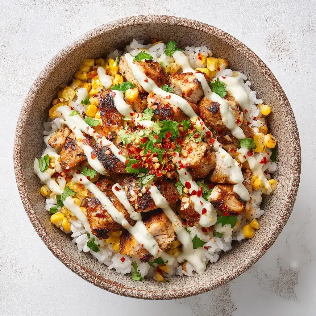 Street Corn Chicken Rice Bowl 2 Ingredients for a Street Corn Chicken Rice Bowl including raw chicken, fresh corn, white rice, lime, and cilantro.