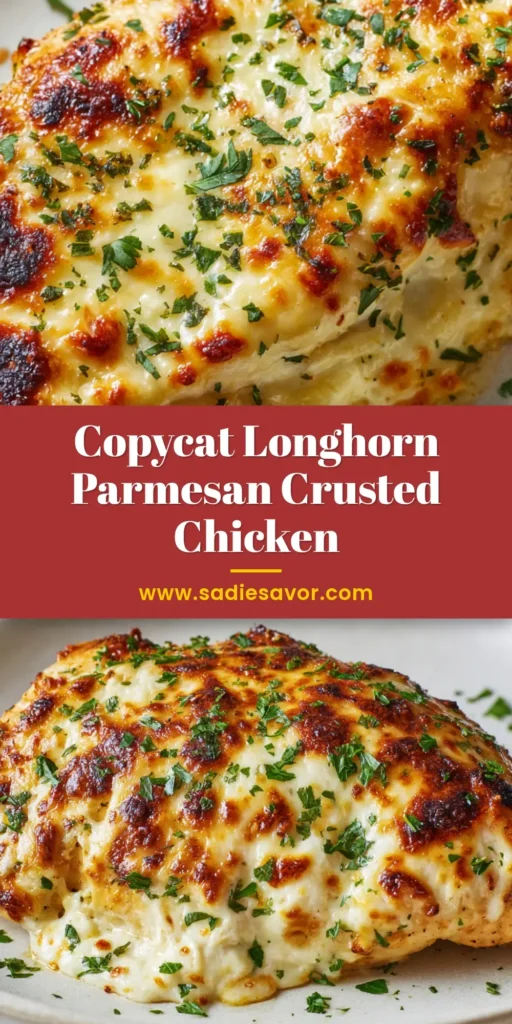 A top-down view of a plate of Longhorn Parmesan Chicken, ready to be served. (Longhorn Parmesan Chicken)