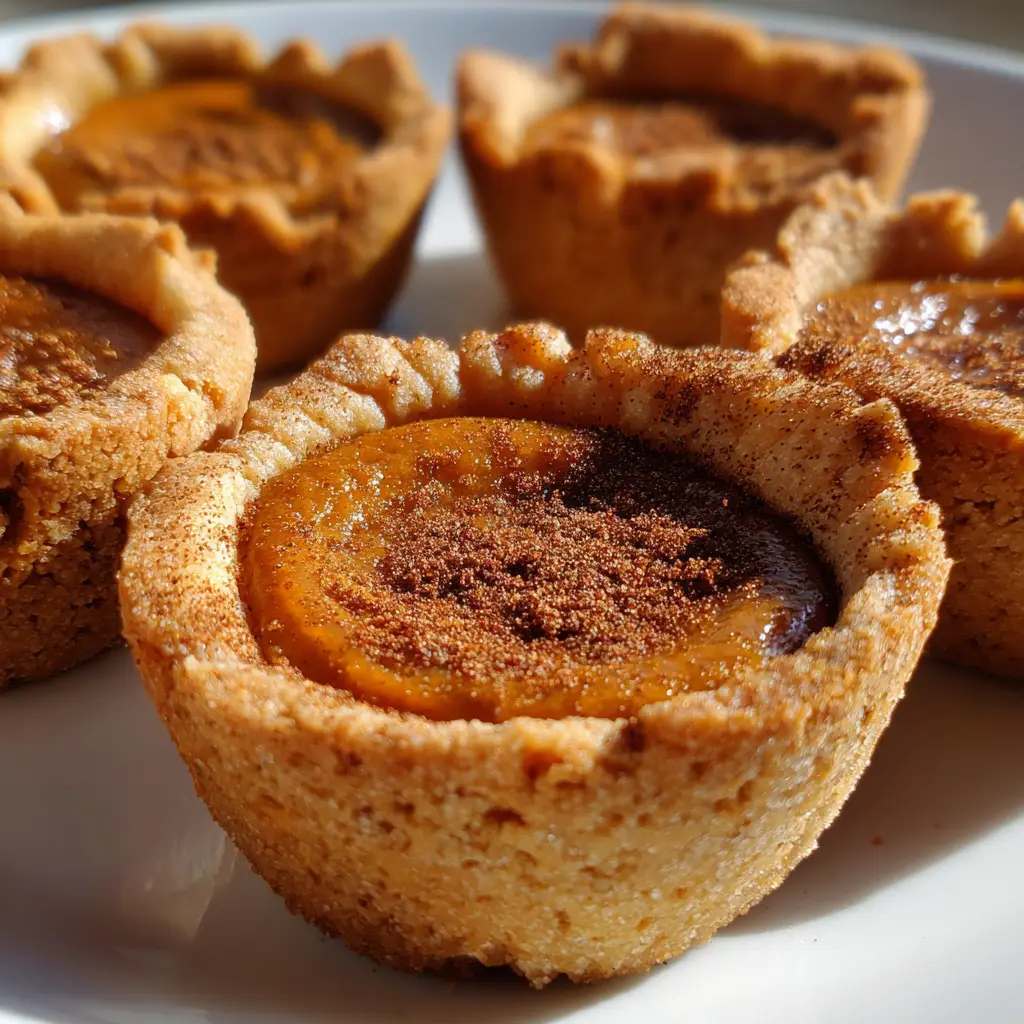 Pumpkin Pie Cookies: The Ultimate Bite-Sized Fall Dessert 1 Detailed view of the slightly crumbly, crisp edges of a golden-brown shortbread cookie filled with smooth baked pumpkin pie filling.