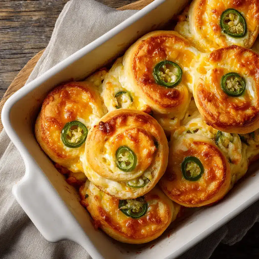 Jalapeno Popper Crescent Rolls (The Ultimate 5-Ingredient Appetizer) 1 A tray of cream cheese stuffed jalapeno crescent rolls just out of the oven, garnished with fresh cilantro for a pop of color.
