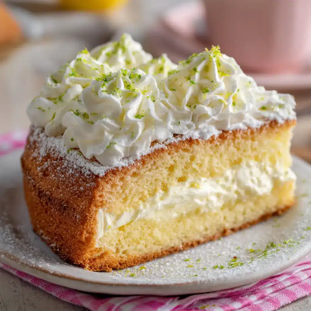The glossy, stiff peaks of meringue in a mixing bowl, ready to be folded into the lemon cake batter. This is the secret to a fluffy cake.