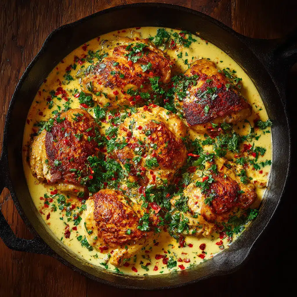 Cowboy Butter Chicken: The Ultimate Spicy, Savory Skillet Dinner 2 A close-up view of a sliced chicken breast coated in a savory cowboy butter sauce, garnished with fresh parsley.