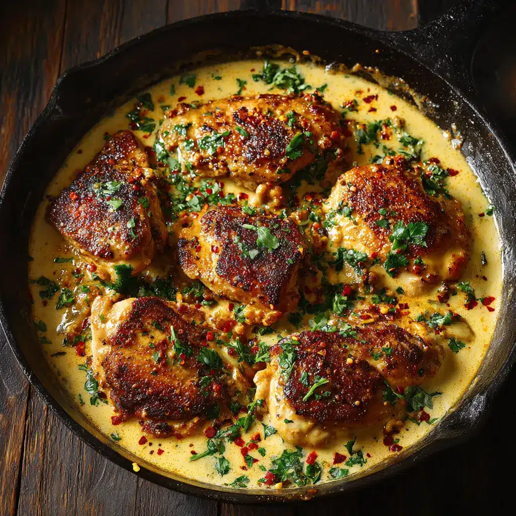 Cowboy Butter Chicken: The Ultimate Spicy, Savory Skillet Dinner 1 A skillet of cowboy butter chicken being served, with the rich garlic butter sauce being spooned over the top.